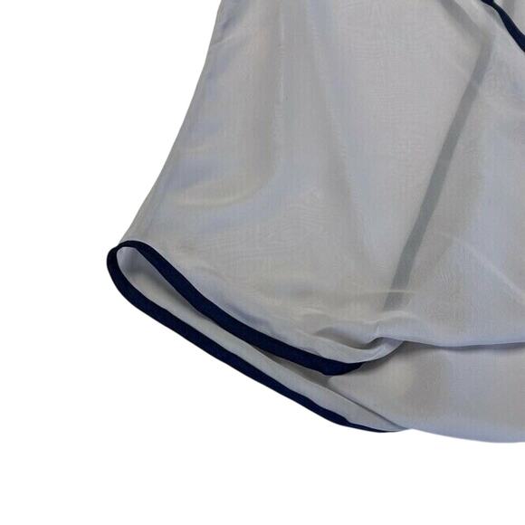 Finn & Clover Women's Gray Blue Sleeveless Keyhole Top - S - Picture 4 of 7